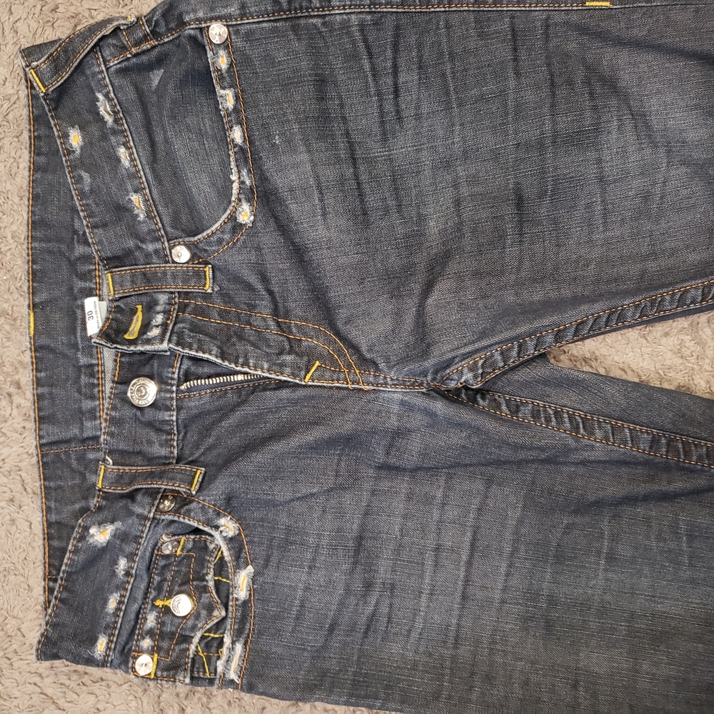 True Religion Straight Jeans with Classic Stitching